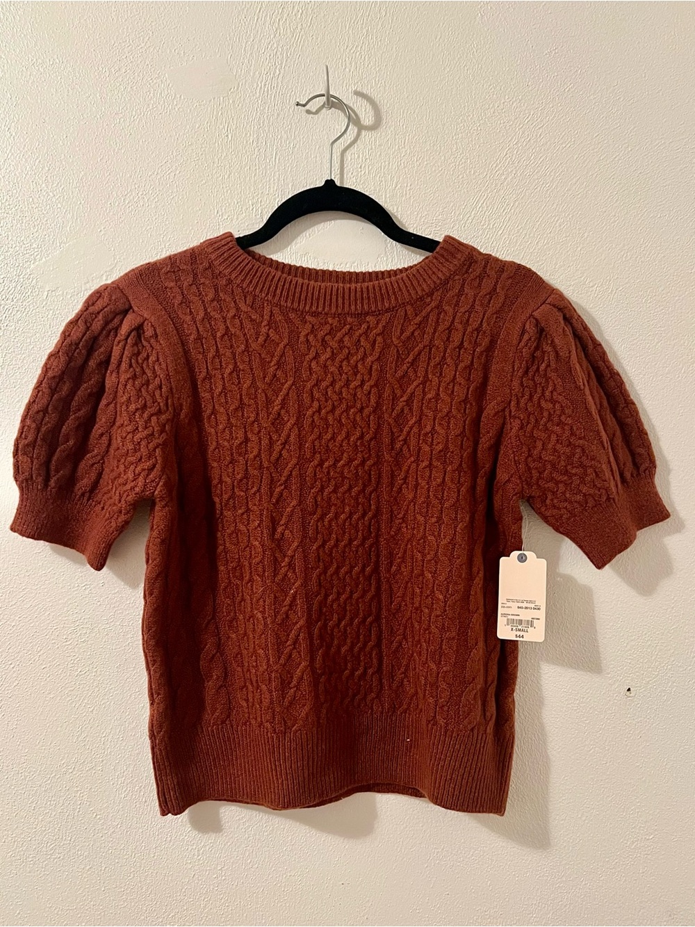 St. John’s Bay Rust Cable Knit Short Sleeve Sweater- XS
